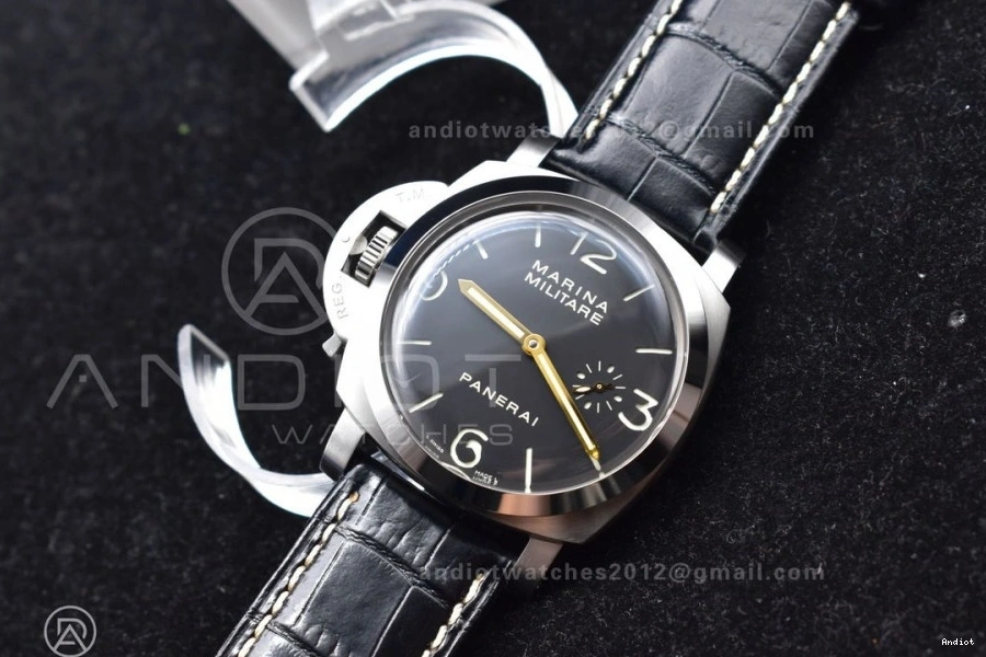 A6497 Edition H 1:1 Superlumed on Y-Incabloc XF Leather PAM217 Dial with Best Black Strap 0113